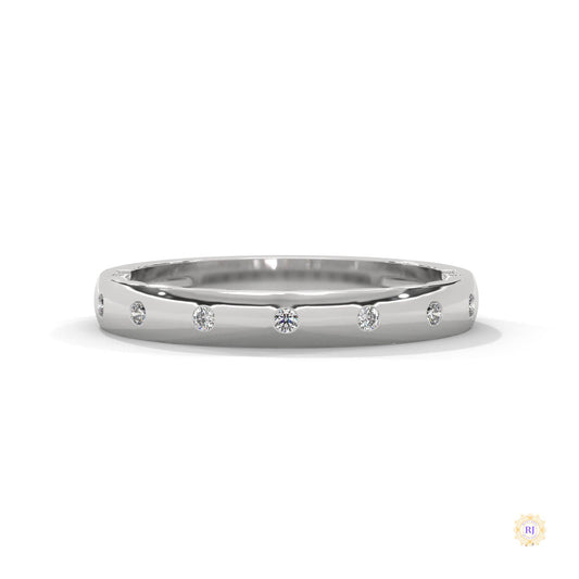 0.10 Ct. Minimalist Dot Lab Diamond Band Ring