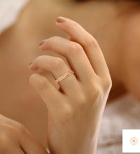 0.10 Ct. Scalloped Lab Diamond Accent Band Ring