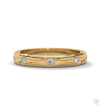 0.10 Ct. Scalloped Lab Diamond Accent Band Ring