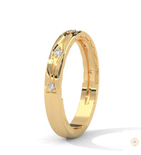 0.10 Ct. Scalloped Lab Diamond Accent Band Ring