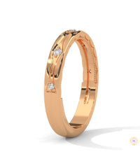 0.10 Ct. Scalloped Lab Diamond Accent Band Ring