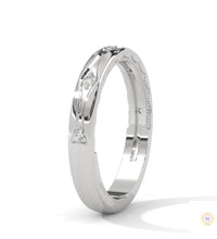 0.10 Ct. Scalloped Lab Diamond Accent Band Ring