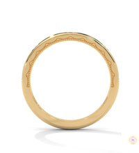 0.10 Ct. Scalloped Lab Diamond Accent Band Ring
