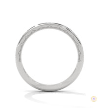 0.10 Ct. Scalloped Lab Diamond Accent Band Ring