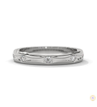 0.10 Ct. Scalloped Lab Diamond Accent Band Ring
