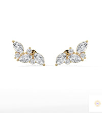 0.15 CT. Marquise Cluster Diamond Earrings
