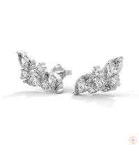 0.15 CT. Marquise Cluster Diamond Earrings
