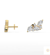 0.15 CT. Marquise Cluster Diamond Earrings