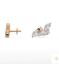 0.15 CT. Marquise Cluster Diamond Earrings