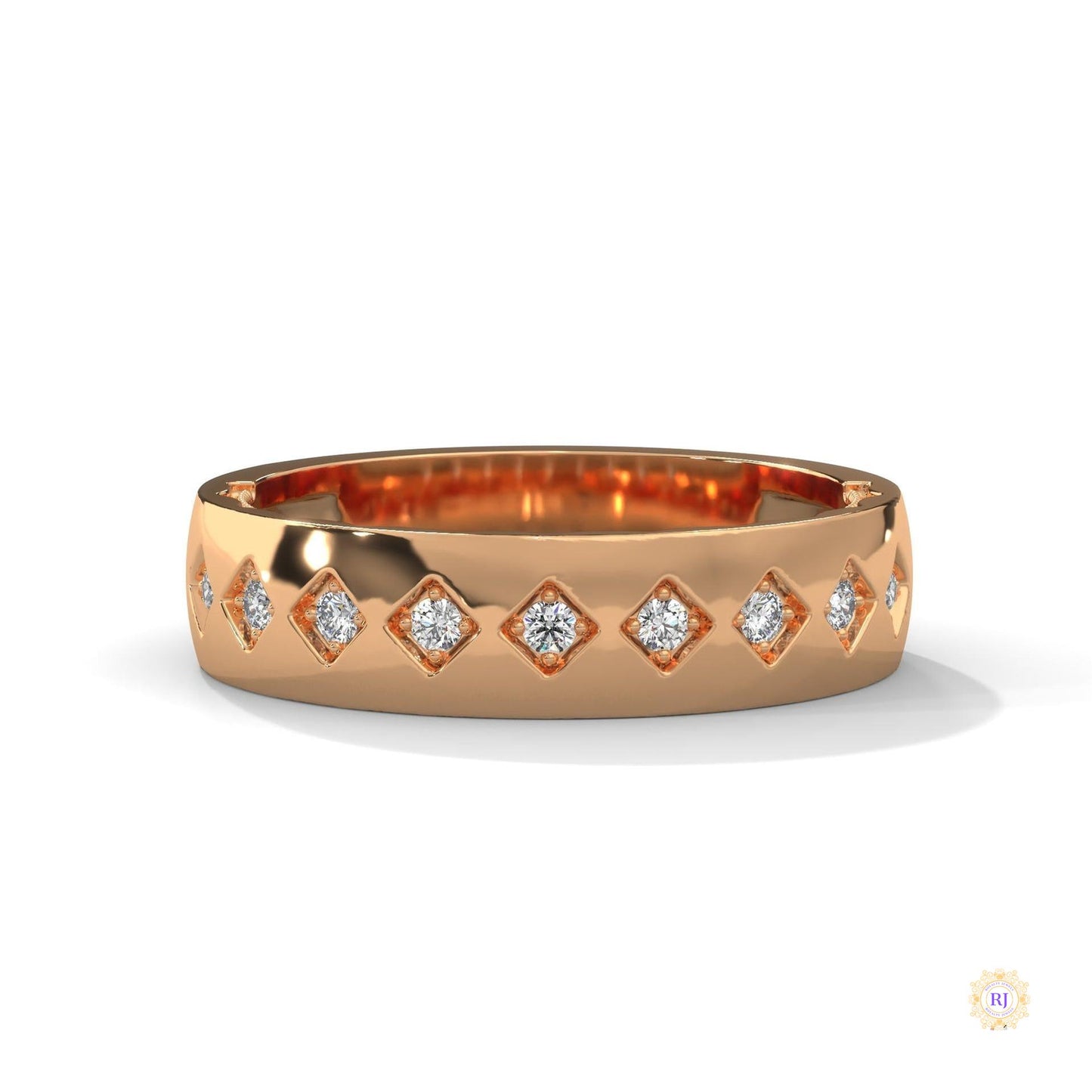 0.15 Ct. Wide Lab Diamond Accent Band Ring