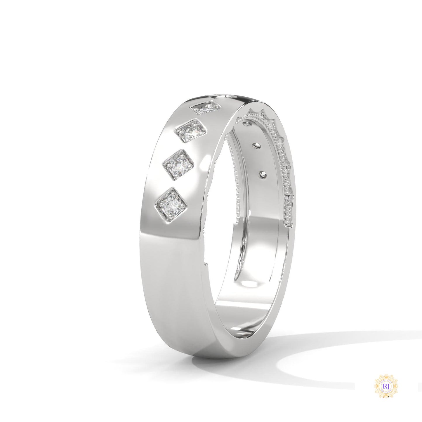 0.15 Ct. Wide Lab Diamond Accent Band Ring
