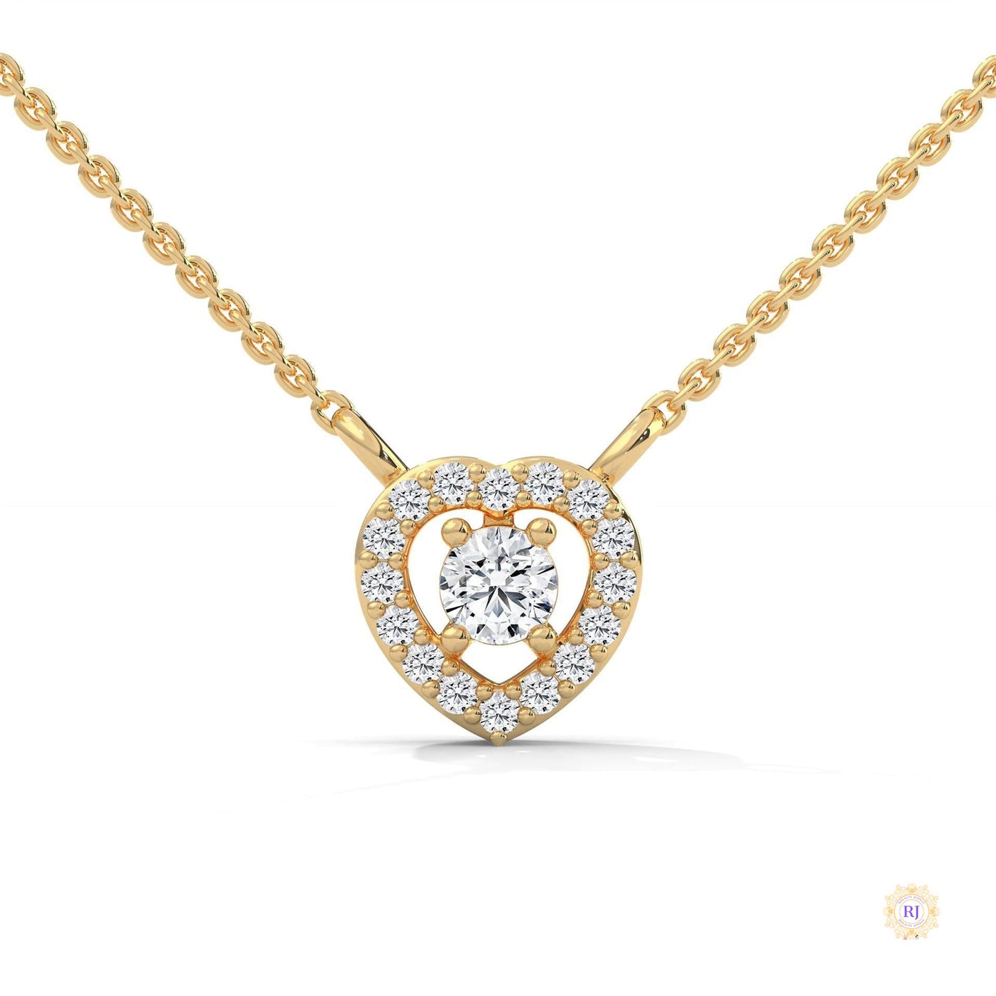 0.20 CT. Heart Diamond Pendant