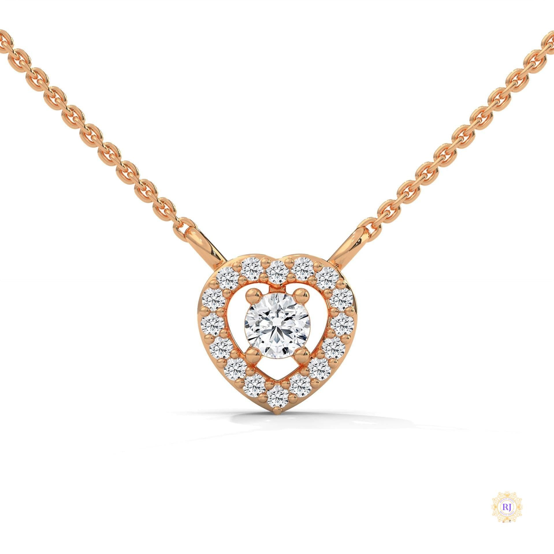 0.20 CT. Heart Diamond Pendant