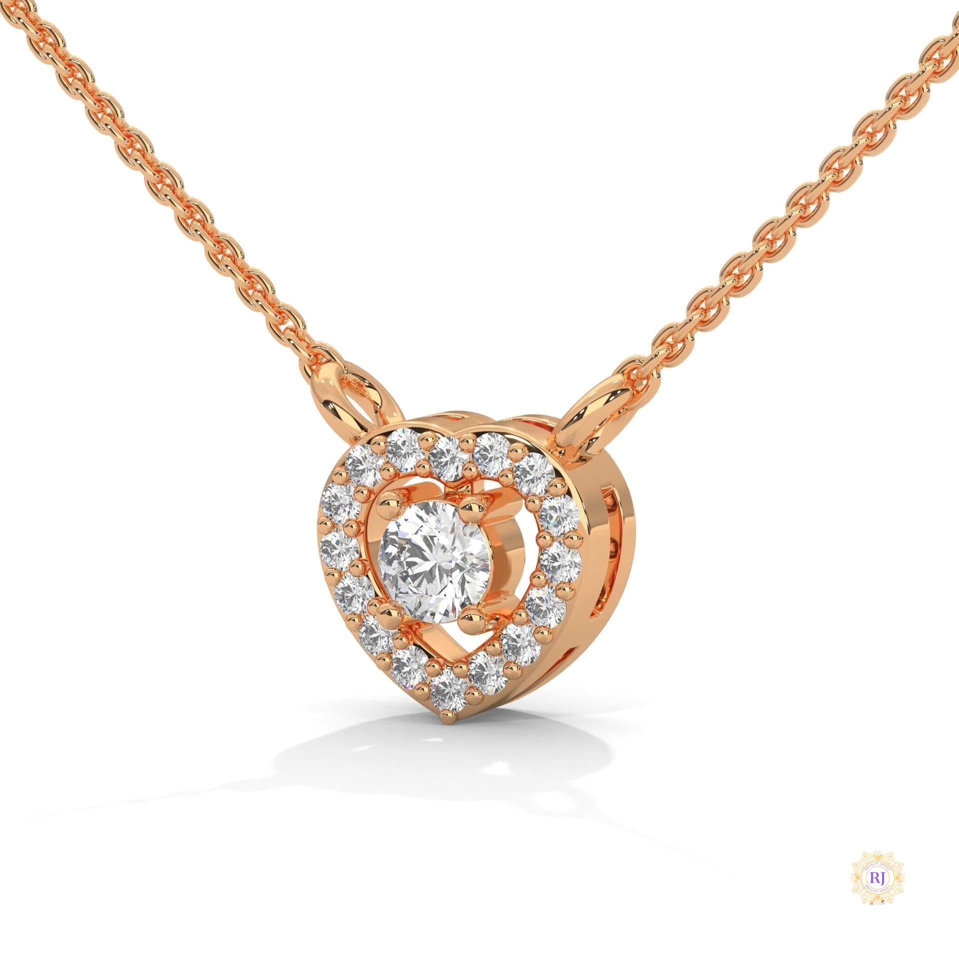 0.20 CT. Heart Diamond Pendant