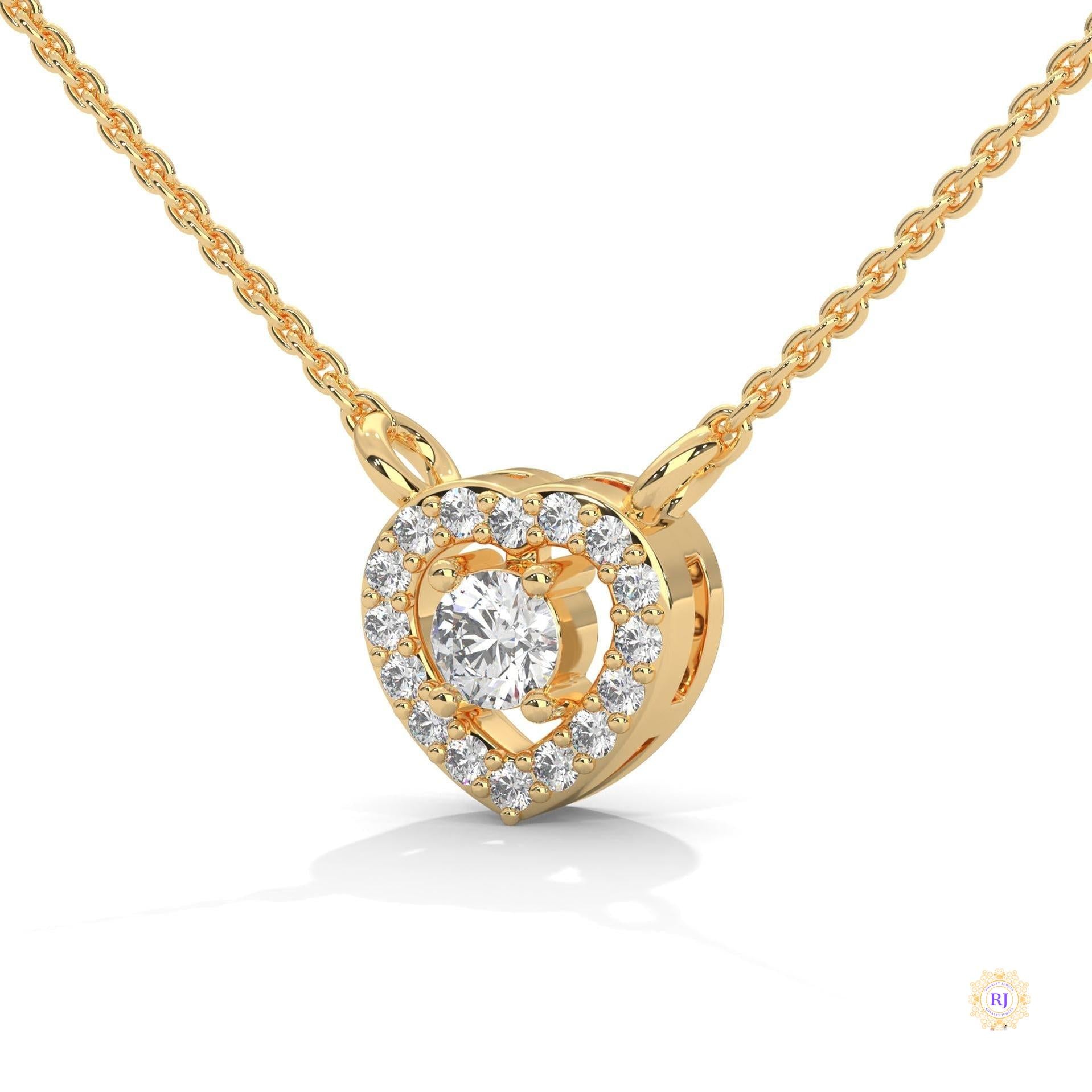 0.20 CT. Heart Diamond Pendant
