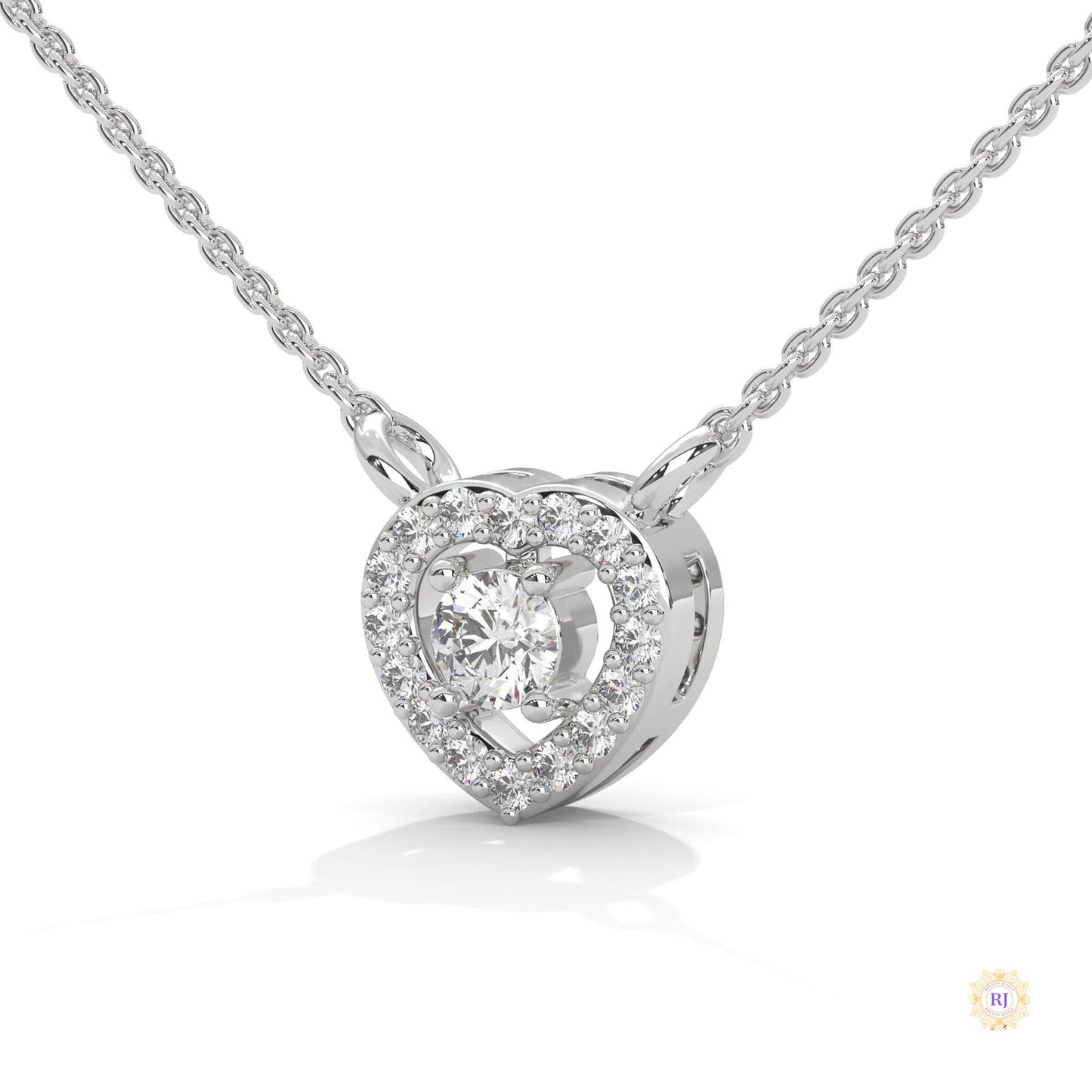 0.20 CT. Heart Diamond Pendant