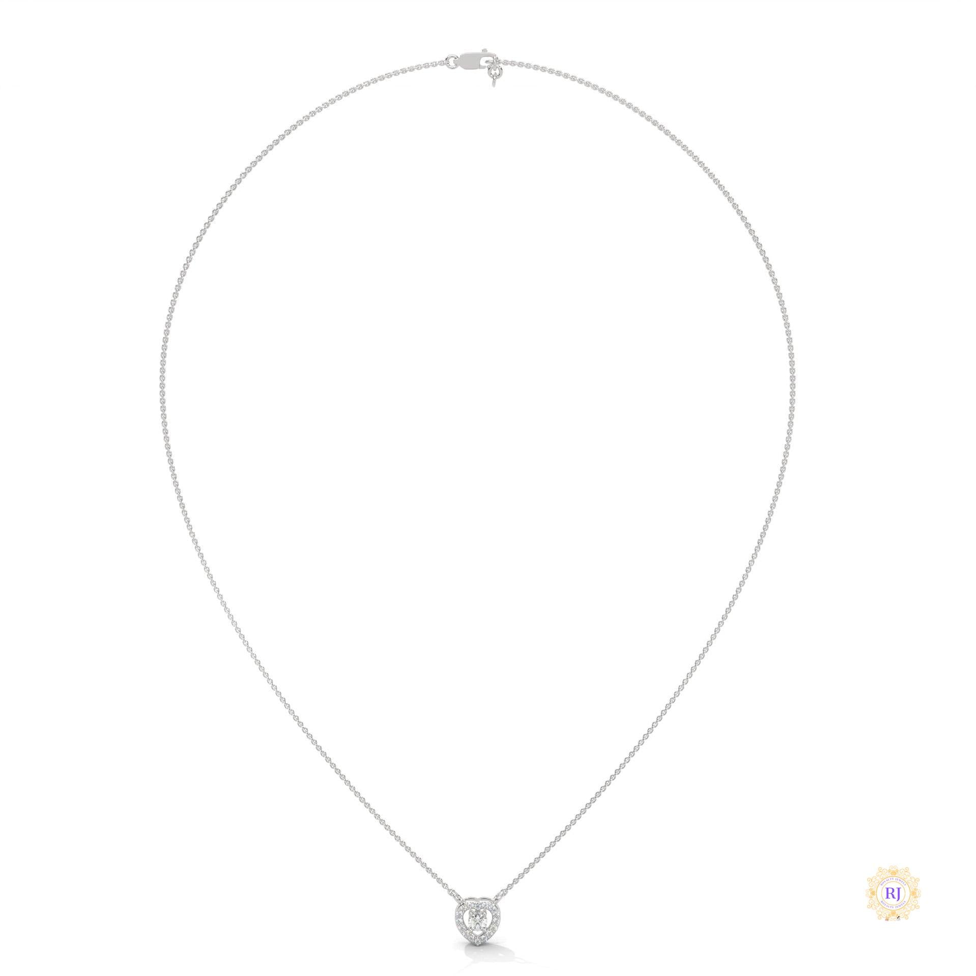 0.20 CT. Heart Diamond Pendant