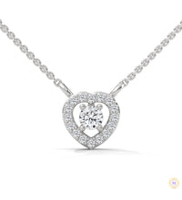 0.20 CT. Heart Diamond Pendant