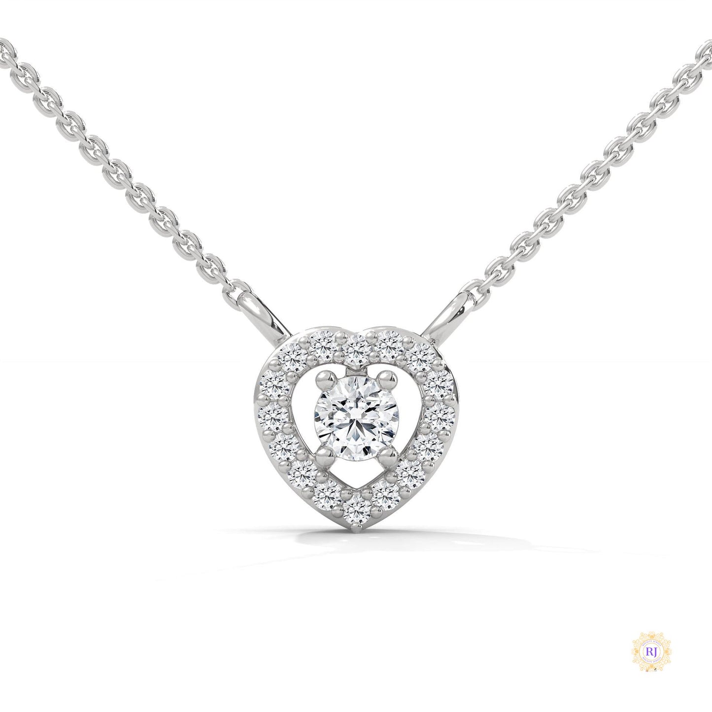 0.20 CT. Heart Diamond Pendant