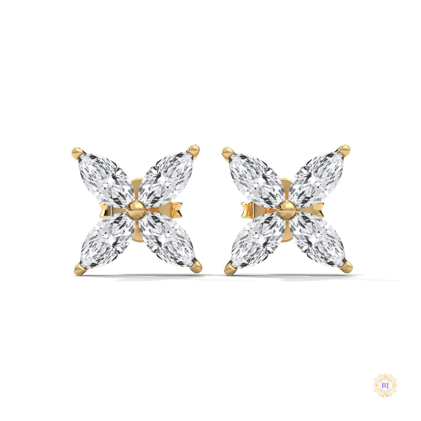 0.20 CT. Marquise Cluster Diamond Studs