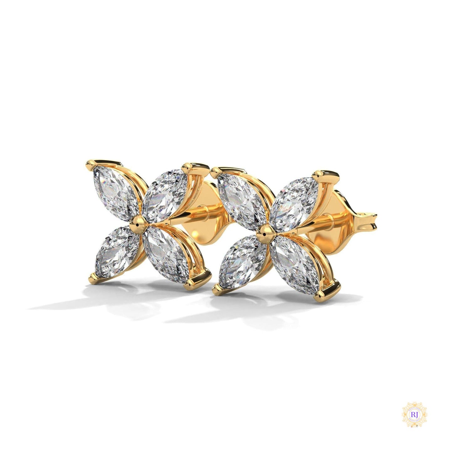 0.20 CT. Marquise Cluster Diamond Studs