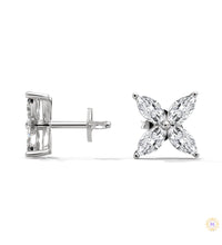 0.20 CT. Marquise Cluster Diamond Studs