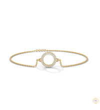 0.20 Ct. Circle Lab Diamond Bracelet Dainty Chain