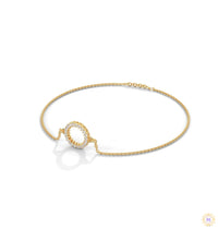 0.20 Ct. Circle Lab Diamond Bracelet Dainty Chain
