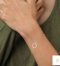 0.20 Ct. Circle Lab Diamond Bracelet Dainty Chain