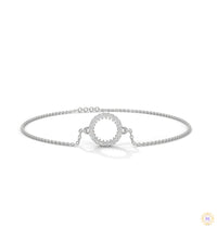 0.20 Ct. Circle Lab Diamond Bracelet Dainty Chain