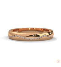 0.20 Ct. Curved Pavé Lab Diamond Wedding Band