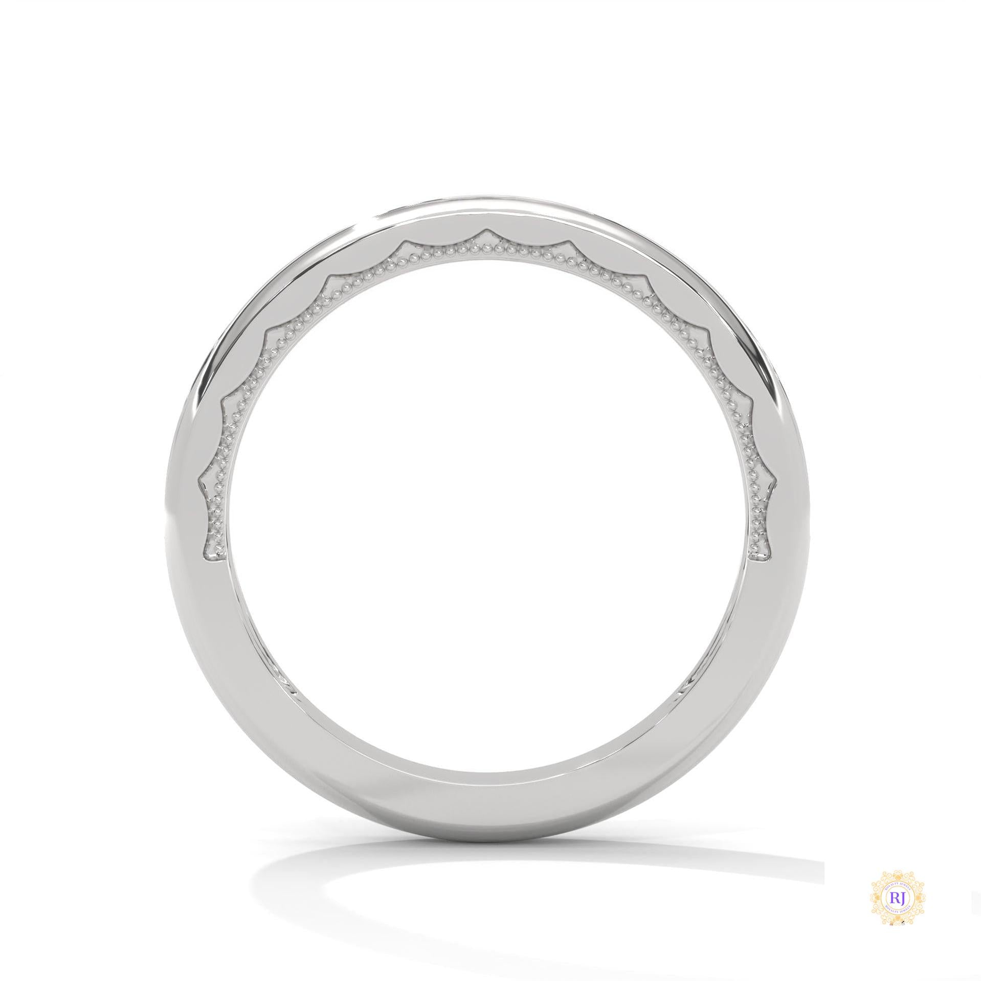 0.20 Ct. Curved Pavé Lab Diamond Wedding Band