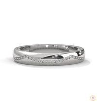0.20 Ct. Curved Pavé Lab Diamond Wedding Band