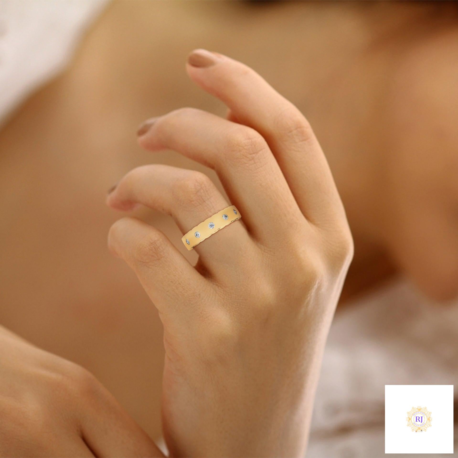 0.20 Ct. Flush-Set Lab Diamond Band Ring