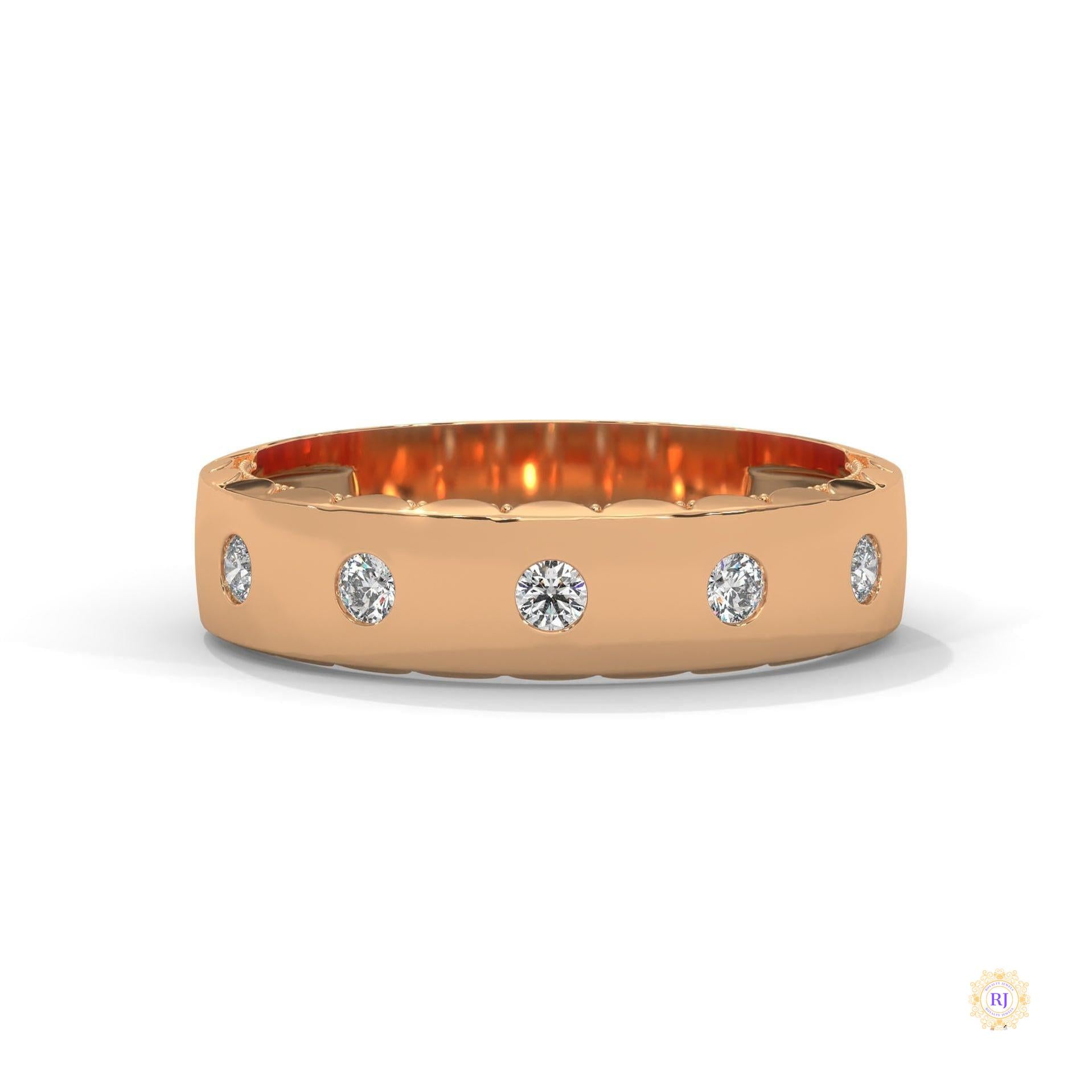 0.20 Ct. Flush-Set Lab Diamond Band Ring