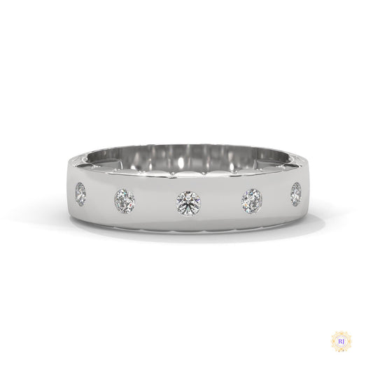 0.20 Ct. Flush-Set Lab Diamond Band Ring