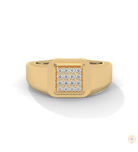 0.20 Ct. Square Pavé Lab Diamond Men’s Ring