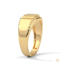 0.20 Ct. Square Pavé Lab Diamond Men’s Ring