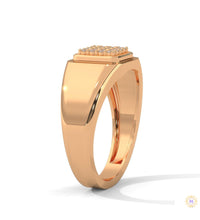 0.20 Ct. Square Pavé Lab Diamond Men’s Ring