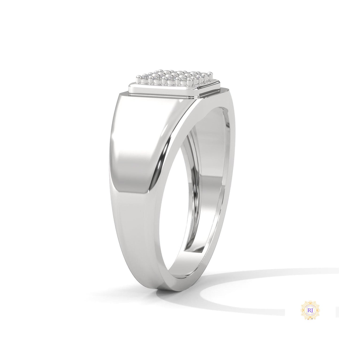 0.20 Ct. Square Pavé Lab Diamond Men’s Ring