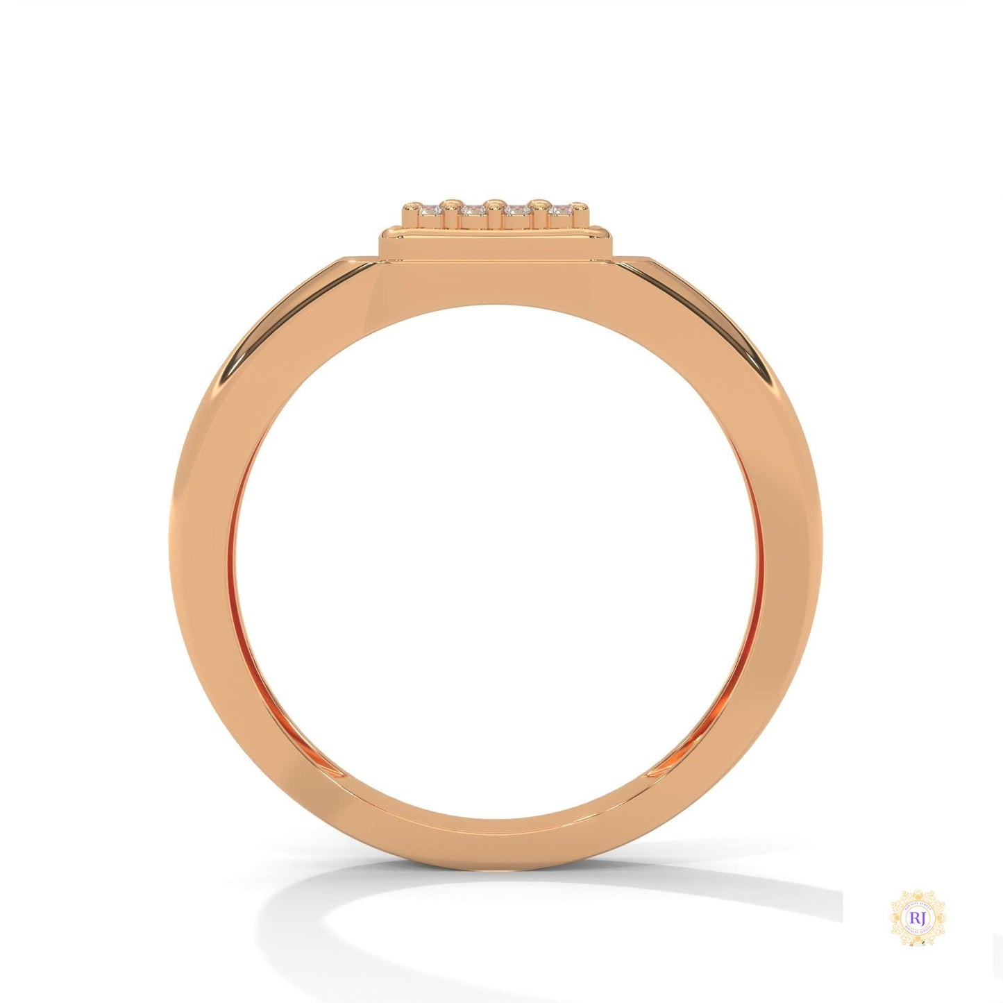 0.20 Ct. Square Pavé Lab Diamond Men’s Ring