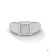 0.20 Ct. Square Pavé Lab Diamond Men’s Ring