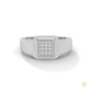 0.20 Ct. Square Pavé Lab Diamond Men’s Ring
