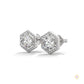 0.22 CT. Hexagon Halo Lab Diamond Stud Earrings