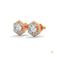 0.22 CT. Hexagon Halo Lab Diamond Stud Earrings