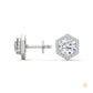 0.22 CT. Hexagon Halo Lab Diamond Stud Earrings