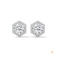 0.22 CT. Hexagon Halo Lab Diamond Stud Earrings