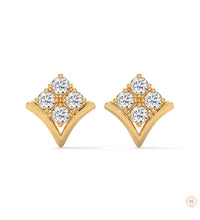 0.25 CT. Chevron Diamond Cluster Studs