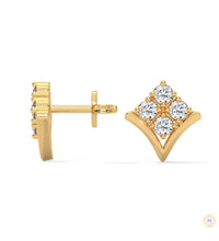 0.25 CT. Chevron Diamond Cluster Studs