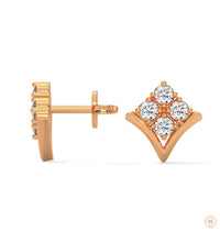 0.25 CT. Chevron Diamond Cluster Studs